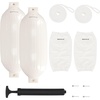 image:imageRockville Boat Fender Package 10in x 30in Marine Bumpers with Covers Dock Lines amp PumpWhite