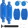 image:imageRockville Boat Fender Package 65in x 23in Marine Boat Bumpers with Fender Covers Dock Lines amp Pump for Docking and Boat ProtectionBlue