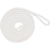 image:imageRockville L38110W 10ft 38in Boat Fender Line White DoubleBraided Polypropylene 2in Spliced Eyelet Floating Boat Rope