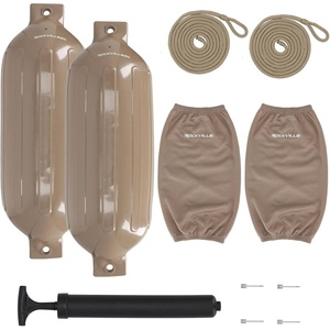 image:imageRockville Boat Fender Package 10in x 30in Marine Bumpers with Covers Dock Lines amp PumpSand