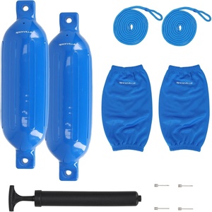 image:imageRockville Boat Fender Package 65in x 23in Marine Boat Bumpers with Fender Covers Dock Lines amp Pump for Docking and Boat ProtectionBlue