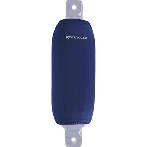image:imageRockville C6523B 65in x 23in Boat Fender Cover Black Stretch Fabric Fits 67in Thick Fenders DoubleStitchedNavy Blue