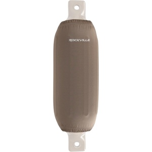 image:imageRockville C6523B 65in x 23in Boat Fender Cover Black Stretch Fabric Fits 67in Thick Fenders DoubleStitchedSand