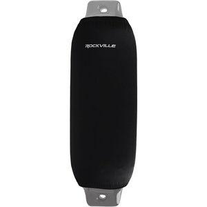 image:imageRockville C8527R 85in x 27in Boat Fender Cover Red Stretch Fabric Fits 895in Thick Fenders DoubleStitchedBlack
