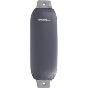 image:imageRockville C8527R 85in x 27in Boat Fender Cover Red Stretch Fabric Fits 895in Thick Fenders DoubleStitchedGrey