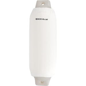 image:imageRockville C8527R 85in x 27in Boat Fender Cover Red Stretch Fabric Fits 895in Thick Fenders DoubleStitchedWhite