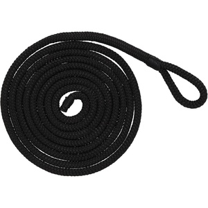 image:imageRockville L38110 10ft 38in Boat Fender Line DoubleBraided Polypropylene 2in Spliced Eyelet Floating Boat Rope SandBlack