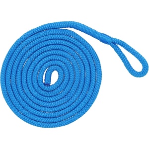 image:imageRockville L38110 10ft 38in Boat Fender Line DoubleBraided Polypropylene 2in Spliced Eyelet Floating Boat Rope SandBlue