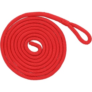 image:imageRockville L38110 10ft 38in Boat Fender Line DoubleBraided Polypropylene 2in Spliced Eyelet Floating Boat Rope SandRed