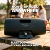 image:imageRockville RPBKAR 20W Portable Bluetooth Speaker with Karaoke Microphone Party LEDs USB Charging Weather Resistant for Parties and Outdoor Events