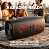 image:imageRockville RPBKAR 20W Portable Bluetooth Speaker with Karaoke Microphone Party LEDs USB Charging Weather Resistant for Parties and Outdoor Events
