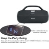 image:imageRockville SONIC50L Portable Bluetooth Speaker 50W Stereo Sound Dual LED Rings IPX5 WaterResistant Upto 24Hour Battery TWS USBTF CardAUXMic Inputs for Outdoor and Indoor Events