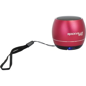 image:imageRockville RPB2RED 5W Portable Bluetooth Speaker TWS Wireless Stereo Link Builtin Mic SD Slot Selfie Remote Aluminum DesignRed