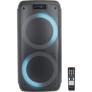 image:imageRockville Rock Party 8 Dual 8 500W Battery Powered Bluetooth Speaker LED Lights 2 Mic Inputs Mega Bass TWS Pairing for Parties Karaoke and Home Entertainment