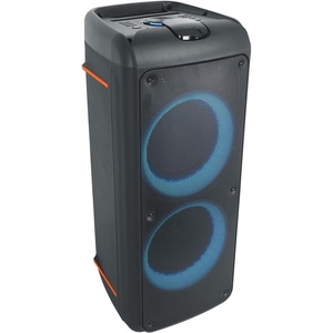 image:imageRockville Rock Party 9 1000W Portable Bluetooth Speaker Dual 8 Woofers Deep Bass LED Lights Karaoke MicGuitar Inputs for Parties and Outdoor Events