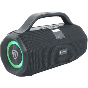 image:imageRockville SONIC50L Portable Bluetooth Speaker 50W Stereo Sound Dual LED Rings IPX5 WaterResistant Upto 24Hour Battery TWS USBTF CardAUXMic Inputs for Outdoor and Indoor Events