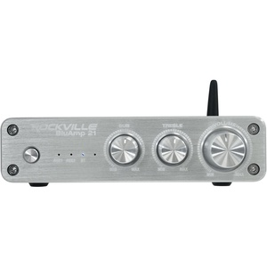 image:imageRockville BLUAMP 21 Silver 21 Channel Bluetooth 51 Amplifier Receiver 200W Peak150W RMS RCAAUX Inputs Passive Subwoofer Output Compact Design for Home AudioSilver