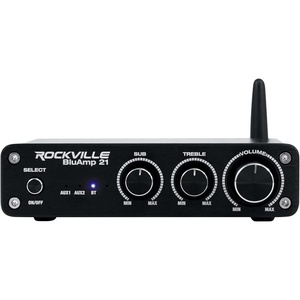 image:imageRockville BLUAMP 21 Silver 21 Channel Bluetooth 51 Amplifier Receiver 200W Peak150W RMS RCAAUX Inputs Passive Subwoofer Output Compact Design for Home AudioBlack