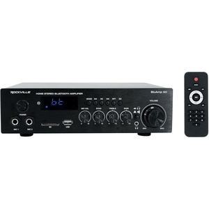 image:imageRockville BLUAMP 90 60W RMS Home Stereo Bluetooth Receiver Amplifier HDMI ARC Phono Input USBSD Playback Mic Echo Control for Home Audio and Karaoke