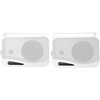 image:imageRockville HP4S8 4in 8 Ohm OutdoorIndoor Home Theater Speakers Swivel Bracket Mount Weather Resistant for Patios Decks Garages and Living Rooms 6piece