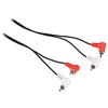 image:imageRockville RCDR3R 3 ft Dual Mono Right Angle RCA to Straight RCA Cable 100 Copper for Professional Audio Connections 6Piece