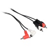 image:imageRockville RCDR3R 3ft Dual Mono RCA Cable 100 Copper Right Angle to Straight Connectors NickelPlated HighFidelity Audio for DJs and Home Audio 8Piece
