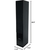 image:imageRockville RockTower 68B 65in Black 3Way 500Watt Peak  125Watt RMS Home Audio Tower Speakers with Dual Woofers Passive 8 Ohm 2Piece
