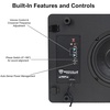 image:imageRockville Slim Shaker 10 UnderBehind Couch Home Theater Powered Subwoofer  600W Peak 150W RMS 57 Slim Class D Wall Mountable DownUpSide Firing 30Hz Low Wall Bracket Included