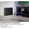 image:imageRockville Slim Shaker 10 UnderBehind Couch Home Theater Powered Subwoofer  600W Peak 150W RMS 57 Slim Class D Wall Mountable DownUpSide Firing 30Hz Low Wall Bracket Included