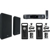image:imageRockville Bundle RPA60BT V2 1000 Watt 2Ch USB Bluetooth Amplifier Mixer Bundle with Pair of RockSlim 525 240 Watt Slim Speakers and 2 RMCXLR Wired Microphones 4 Items