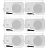 image:imageRockville HP4S8 4in 8 Ohm OutdoorIndoor Home Theater Speakers Swivel Bracket Mount Weather Resistant for Patios Decks Garages and Living Rooms 6piece