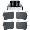 image:imageRockville HP65S8 Bundle 4 65in 8Ohm Black IndoorOutdoor Swivel Home Theater Speakers BluTube 70W Tube Amplifier Bluetooth Stereo Receiver 5Items