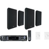 image:imageRockville RPA60BT V2 Bundle 1000W 2Ch Bluetooth Home Audio Receiver Amplifier 4 RockSlim Black 525 240W Peak80W RMSper Pair Wall Speakers 2 VOL850 Volume Controls 7Items