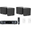 image:imageRockville RPA60BT V2 Bundle 1000Watt 2Channel Bluetooth USB Receiver Amplifier Mixer 4 35 in Cube Wall Speakers with Swivel Brackets 2 VOL850 inWall Volume Controllers 7Items