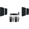 image:imageRockville RockSlim Black Bundle 4 Home Theater 525 240W Wall Mount Speakers RPA60BT V2 1000W 2Channel USB Bluetooth Karaoke DJ Amplifier Mixer 2 RMCXLR Wired Microphones with Cables 7 Items