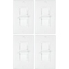 image:imageRockville VOL855 8Ohm 50x2Watt WallMount Stereo Volume Controllers with 12Step Slider White SingleGang Plate 20Hz20kHz Frequency Response DustProtected Circuit Design 4Piece
