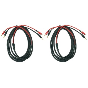 image:imageRockville BN10 10 ft 14 AWG 100 OFC Copper Banana to Banana Braided Pro Cable Durable for Audio Systems and Speaker Connections 2Piece