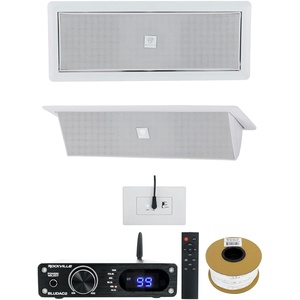 image:imageRockville Bundle Pair LUX Stealth D4 Motorized Dual 4 CeilingWall Speakers Bundle with BLUDAC2B HiRes 192K Amplifier CL161002 CL2 Rated 100 16AWG Speaker Wire 3 Items