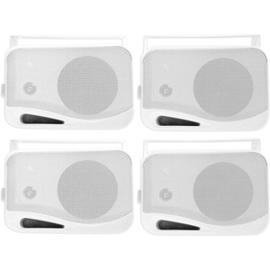 image:imageRockville HP4S8 4in 360W Peak  120W RMS OutdoorIndoor Speakers 8 Ohm IPX44 WeatherResistant Swivel Brackets Removable Paintable Grills for Patio and Home Audio 4piece