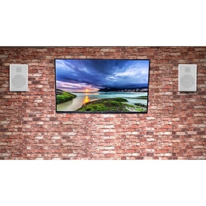 image:imageRockville RockSlim Bundle 2 525 in 240W Peak80W RMS Per Pair White Slim Wall Mount Home Theater Speakers RPA60BT V2 1000Watt 2Channel USB Bluetooth DJ Karaoke Amplifier Mixer 3Items