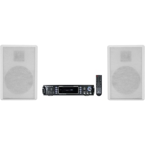 image:imageRockville RockSlim Bundle 2 White 525 in 240Watt Slim Wall Mount Home Theater Speakers RPA60BT V2 1000Watt 2Channel USB Bluetooth DJ Karaoke Amplifier Mixer 3Items