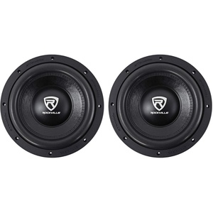 image:imageRockville W10K6D2 V2 10 in 4000W Peak  1000W RMS Dual 2Ohm Car Subwoofer 25 in 100 OFC Voice Coil DoubleStacked 100 oz Magnet Cast Aluminum Basket Deep Bass 2Piece