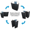 image:imageRockville RFSSB Black DJ Event Facade 4 Panels BuiltIn Scrim Foldable Travel Bag NonSlip Feet Steel Frame Perfect for DJs Parties amp EventsBlack
