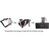 image:imageRockville RFSSB Black DJ Event Facade 4 Panels BuiltIn Scrim Foldable Travel Bag NonSlip Feet Steel Frame Perfect for DJs Parties amp EventsWhite