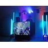 image:imageRockville ROCKBOOTH PRO PACK DJ Booth Table w 70 TV Mount Lighting Truss Scrims for Professional DJs and Event Performers