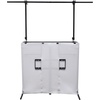 image:imageRockville ROCKBOOTH PRO PACK DJ Booth Table w 70 TV Mount Lighting Truss Scrims for Professional DJs and Event Performers