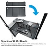 image:imageRockville ROCKBOOTH TRUSS V2 DJ Booth Facade 8ft Lighting Truss 2Tier Tables Folds Flat into 2 Carry Bags BlackWhite Scrims