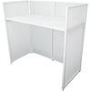 image:imageRockville ROCKBOOTH XL DJ Event Booth Facade with 24x48in Table Detachable Table BlackWhite Scrims Foldable Design for Professional DJs and Event HostsWhite