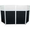 image:imageRockville ROCKBOOTH XL DJ Event Booth Facade with 24x48in Table Detachable Table BlackWhite Scrims Foldable Design for Professional DJs and Event HostsWhite