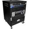 image:imageRockville RR10U 10U Live SoundRecording Studio Rack Case with Wheels Reversible Rack Rails Front amp Rear Mounting Cable Management Ports 440lb Capacity  Includes Hardware Reversible Rails Cable Management 440 lb Capacity 3 Locking Casters FrontRear Mount 48 Cage Nuts12U